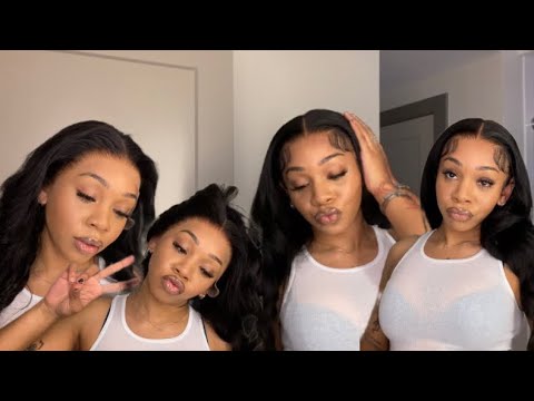 hair vlog: install a body wave wig under 10 mins, perfect pre curled everyday wig ft. wiggins hair