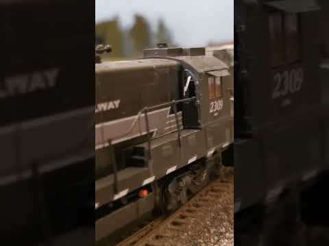 Slow rolling freight train