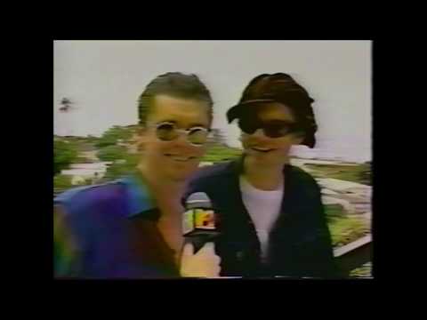 Michael Hutchence, Tim Farriss of INXS more interview during Rock in Rio, also Billy Idol, Run-DMC