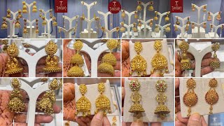 Tanishq 22k Gold Jhumka Designs With Price/Earrings/Earring Designs/Jhumka/Antique jewellery