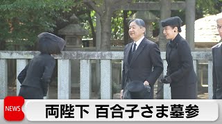 天皇皇后両陛下　去年101歳で死去された三笠宮妃百合子さまの墓に参拝