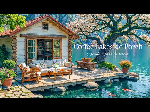 Gentle Coffee Ambience at Lakeside Porch | Jazz Relaxing Music to Study, Work & Focus