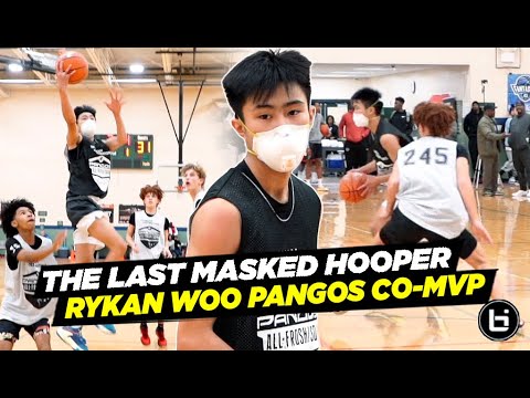 LAST MASKED HOOPER! 14 year old Rykan Woo Co-MVP Pangos Midwest Camp Highlights! TOO SKILLED!