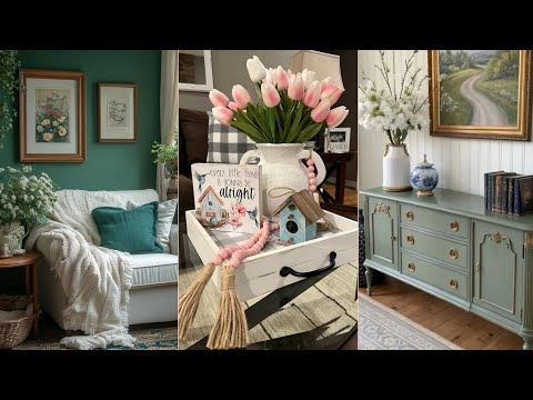 Spring Elegant Farmhouse Decorating Ideas: Soft & Warm Touches for a Cozy HOME DECOR 🌸🌷