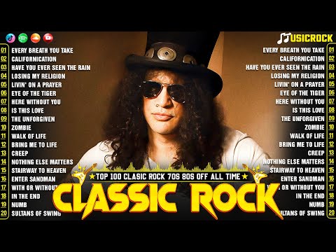 Best Classic Rock Songs 70s 80s 90s - Queen,Guns N Roses, ACDC, Metallica, Pink Floyd, Bon Jovi