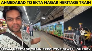 LUXURIOUS STEAM Heritage Train Journey |  Ahmedabad to Ekta Nagar | Full Interior Tour & Detail