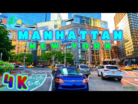 Manhattan Drive Before Sunset Part 3, New York USA 4K - UHD