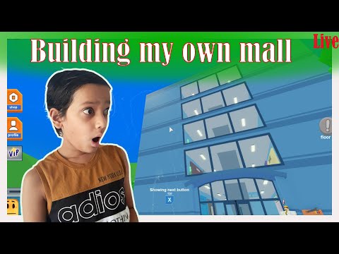 Building my own mall in roblox #Live