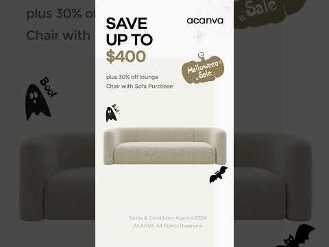 Acanva Sofa Halloween Sale: Save up to $400 + 30% off lounge chairs with sofa purchase!Shop now! 🎃🛋️