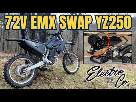 72V YZ250 Electric Dirt Bike with E&C QS138 EMX Kit