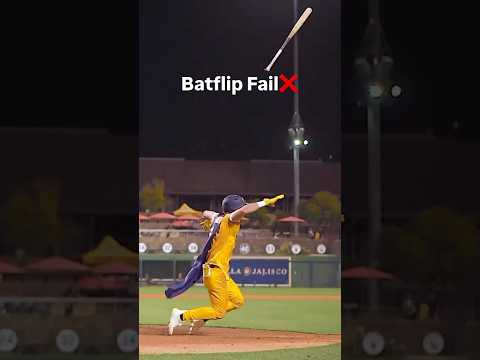 Bat Flip Fail #batflip #baseball #bananaball