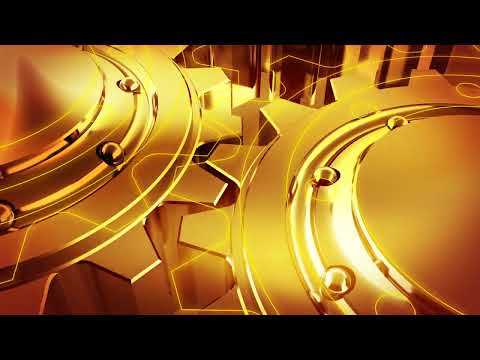 Gold Gears Rotation Vj Loop // @3DMotionGraphicsVFX