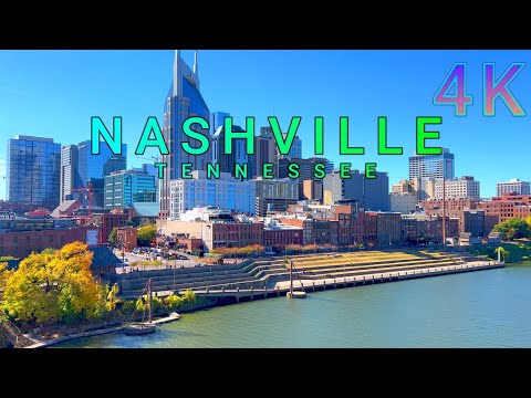 Famous Bridge Walk in Nashville, Tennessee USA 4K - UHD