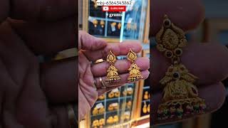 Only 9 gram antique jhumka earrings #gold #jhumka #trending #earrings #viralvideo