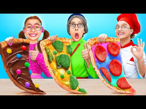 CANDIES VS HEALTHY VS JUNK FOOD CHALLENGE! Easy Cooking Hacks by 123 GO!