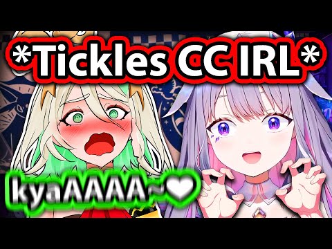 Biboo Tickles Cecilia IRL and Makes Her Let Out A GIRLY Scream 【Hololive】