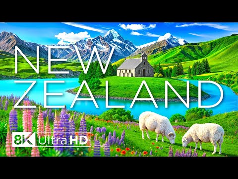 NEW ZEALAND 8K Ultra HD - Stunning Fjords and Breathtaking Landscapes, Scenic Relaxation Film