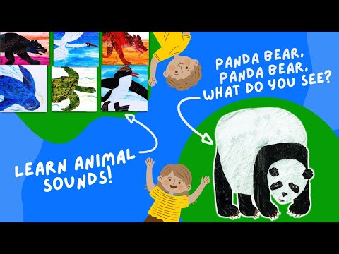 Panda Bear, Panda Bear What Do You See? Animals Sounds by Eric Carle Story ( Kids Books Read Aloud )