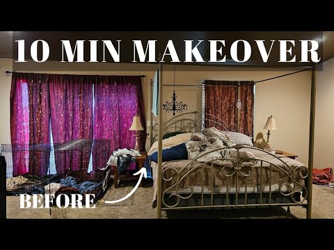 Full bedroom makeover start to finish! Updating your home on a tight budget!