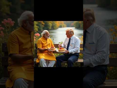 Donald Trump & Narendra Modi Enjoy Pancakes by the Riverside | Iconic Breakfast Moment