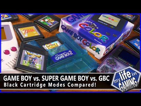 Game Boy vs. Super Game Boy vs. Game Boy Color - Black Cartridge Modes Compared! / MY LIFE IN GAMING