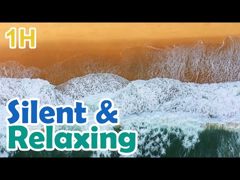 long Relaxing Screensaver of Ocean Waves top view video loop no sound no music