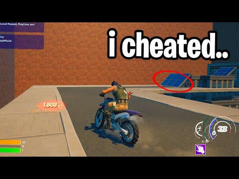 i CHEATED on this IMPOSSIBLE Dirtbike Deathrun.. (Fortnite Creative)