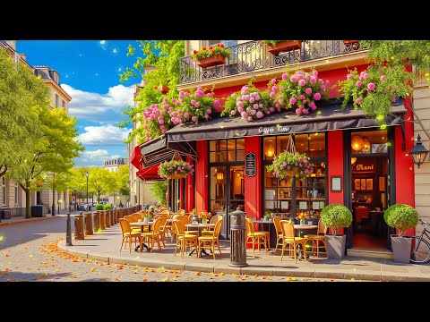 Positive Morning Jazz - Outdoor Coffee Shop Ambience with Happy Spring Bossa Nova Jazz Music to Work