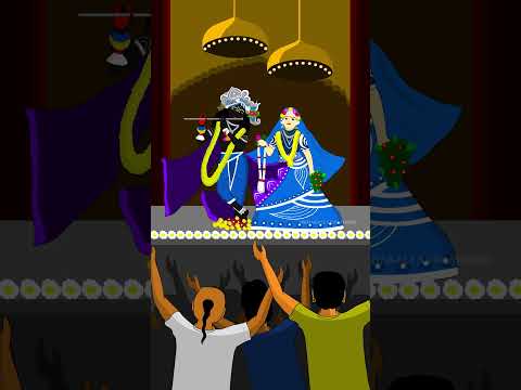 Vrindavan Radhe Krishna 2d Short Animation  #2danimation #radhekrishna  #shorts #animation