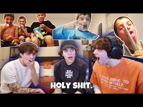 REACTING TO OUR OLD VIDEOS !!!