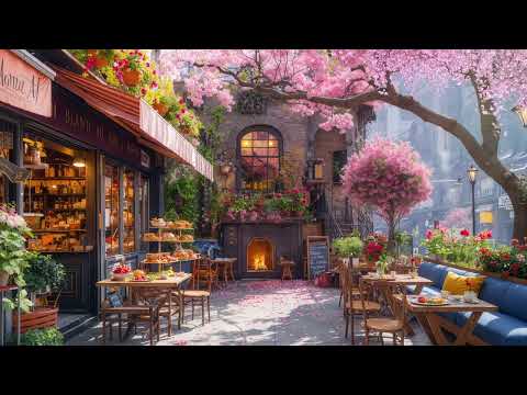 Spring Morning Jazz at Cozy Coffee Shop Ambience 🌸 Relaxing Jazz Music for Dreamy Ambience & Relax