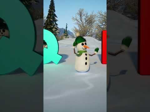 Learn the Alphabet with the Five Little Snowmen! Learn the ABCs! Tiny Yeti #abcs #abcd #shorts