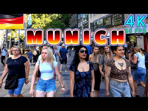 Beautiful Day Munich Walk Germany 4K UHD