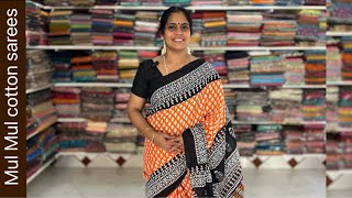 Mul Mul cotton sarees | summer collection| Apavaranam| 25 March 2025