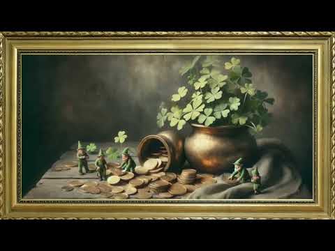 ST  PATRICKS DAY FREE TV ART WALLPAPER SCREENSAVER BACKGROUND  VINTAGE FRAMED SAMSUNG TV ART