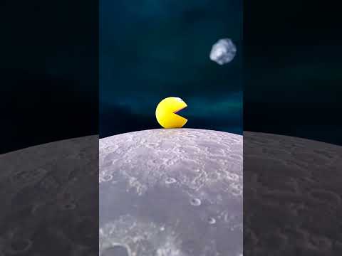 Pacman and Bowser on the Moon #shorts