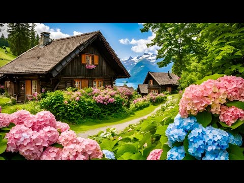 Peaceful Walk In Switzerland Countryside : Lungern , Beautiful Swiss Village🇨🇭