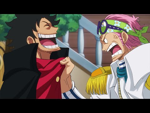 Luffy's reaction after Koby becomes an Admiral replacing Kizaru - One Piece