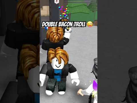 DOUBLE BACON TROLLING IN MM2 #mm2 #roblox #shorts