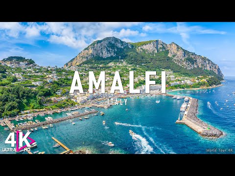 Amalfi Coast 4K Drone Nature Film - Peaceful Piano Music - Scenic Relaxation