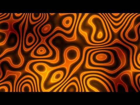 Abstract Neon Fire Waves | Footage | 1 hour  Orange Height Map - 4K60FPS