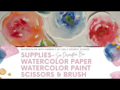 How to Watercolor Easy DIY Roses for Mixed Media Art, Junk Journaling and Card Making  SD 480p