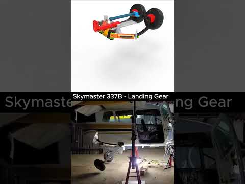 Skymaster 337B - Landing Gear #mechanical #mechanism #mechanic #solidworks #airplane