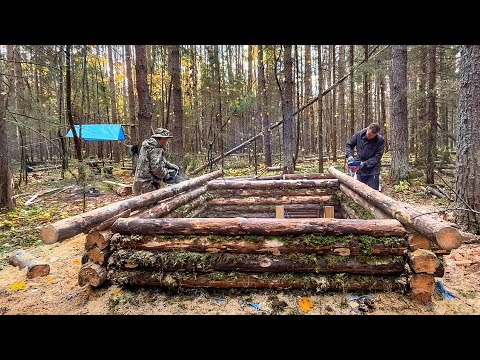 This is a real vacation! We came to help our friend build a cozy little dugout!Go to the taiga bath!