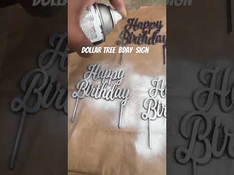 Bday sign diy#dollartree #diy #diyprojects #diycraft