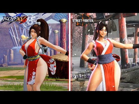 STREET FIGHTER 6 - Mai Shiranui Model  & Animation Comparison - SF6 vs KOF XV  [4K]