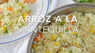 ARROZ BLANCO CON VERDURAS (arroz a la mantequilla) - Recetas fáciles Pizca de Sabor