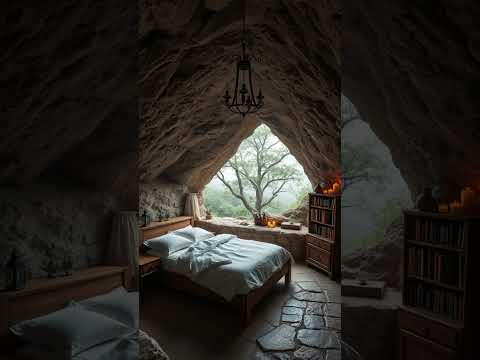 #relax #cabinbliss #cabinambience #rain #campfire #peace #rainsounds #travel #cave