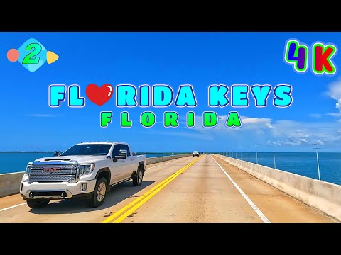 Florida Keys Drive Part 2/5, Florida USA 4K - UHD