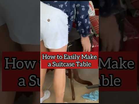 Easy DIY Suitcase Table! #shorts #diyhomedecor #diy #thriftflip #upcycle